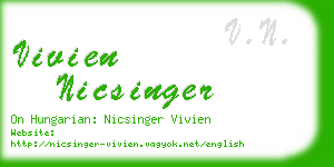 vivien nicsinger business card